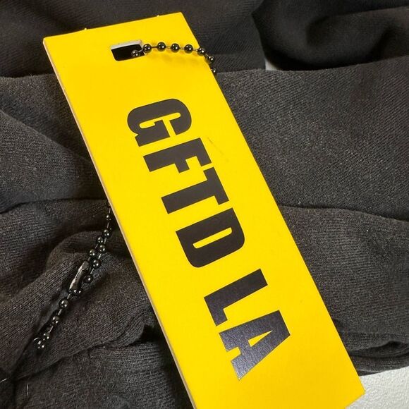 NWT GFTD LA Women’s Black Sweatpants Raw Hem Graphic on Rear - Size Small - Picture 8 of 13